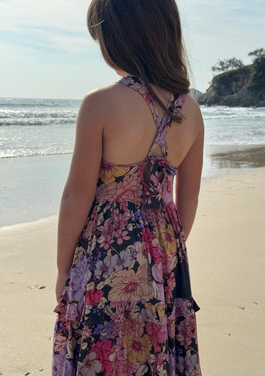 LITTLE AUGUSTE Lilah Maxi Dress (Black)