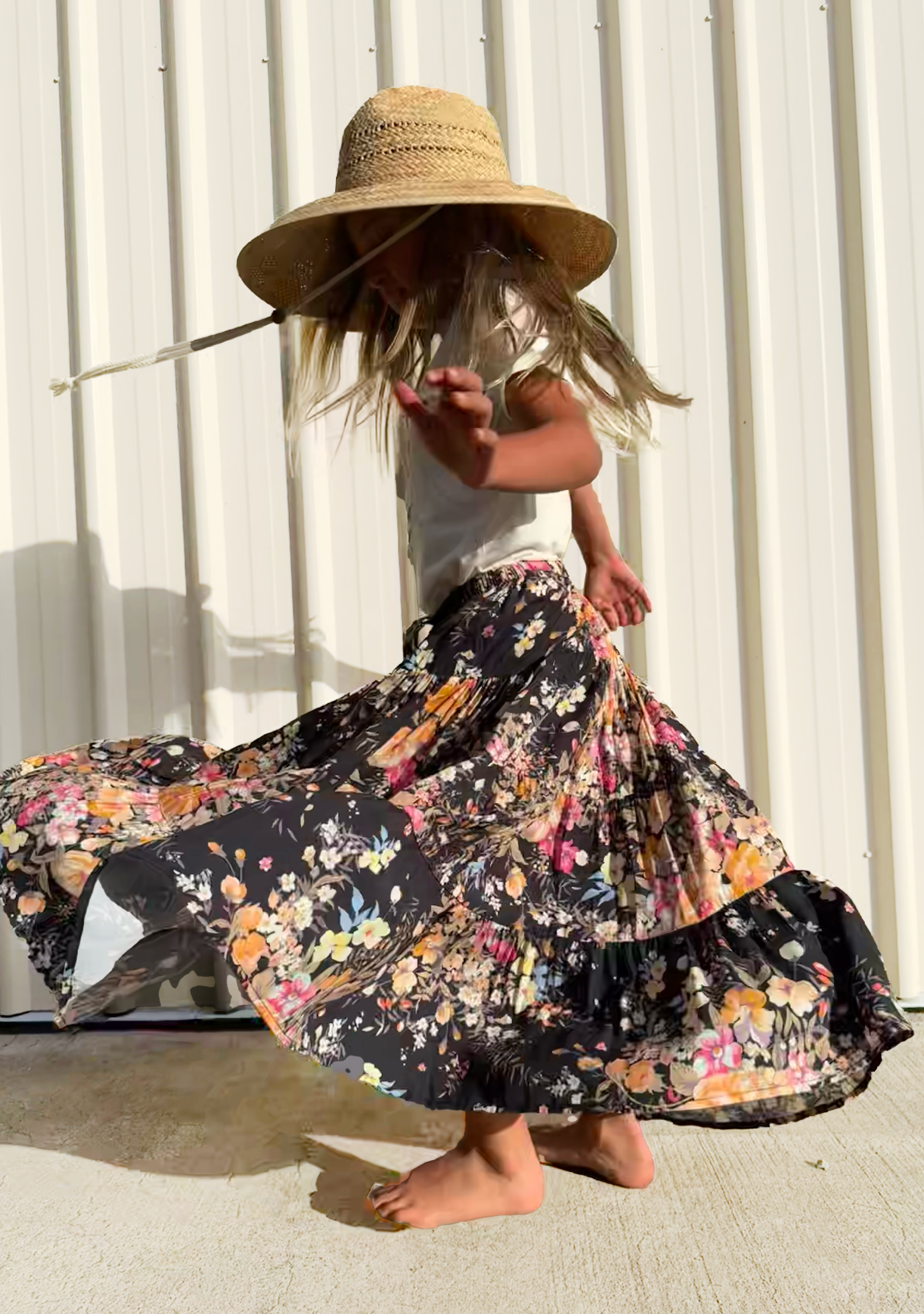 LITTLE AUGUSTE Little Miss Maxi Skirt (Black)