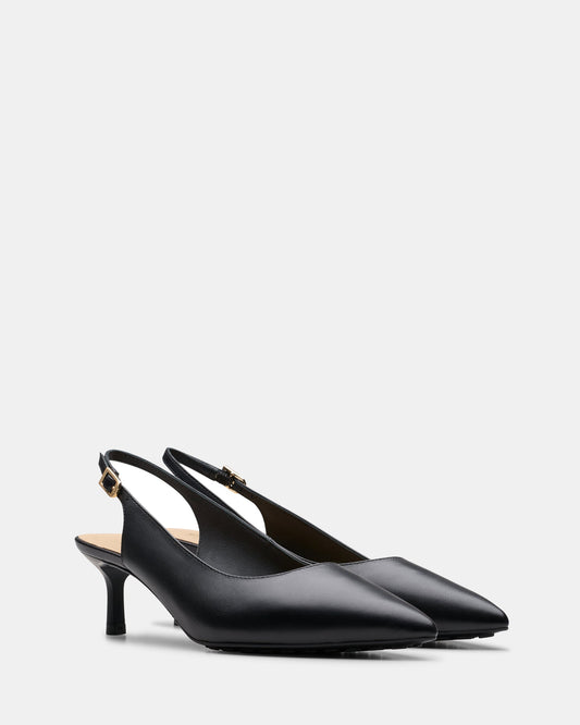 Adela Sling Black Leather