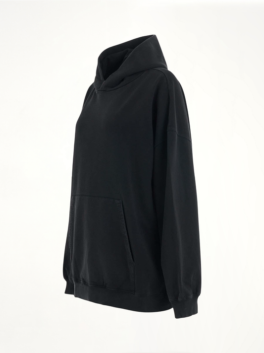 BALENCIAGA Back Logo Oversized Hoodie (Black)