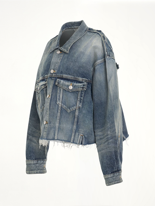 BALENCIAGA Deconstructed Jacket (Blue)