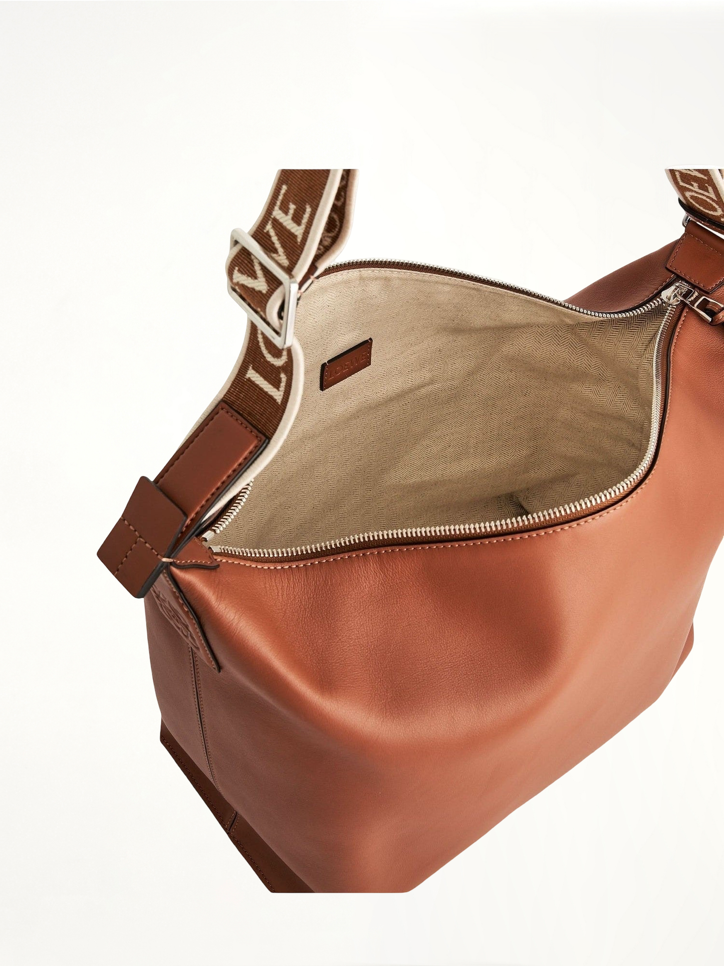 LOEWE Cubi Crossbody Bag (Tan)