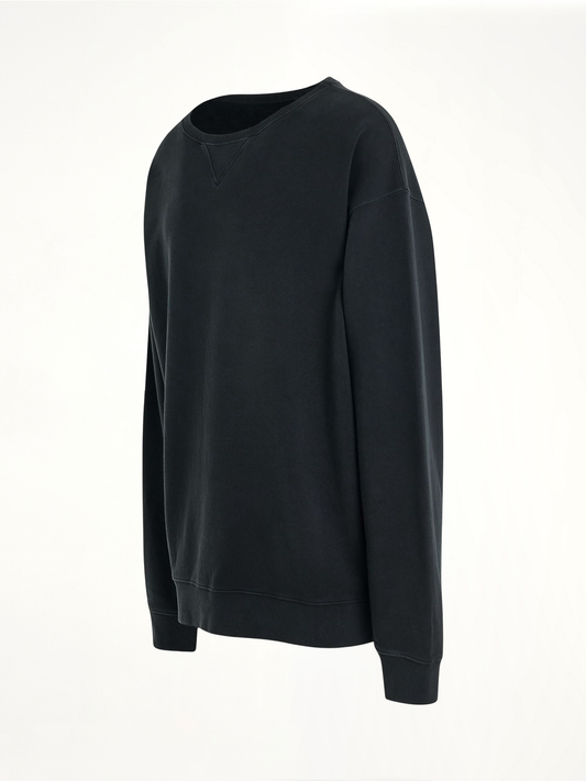 MAISON MARGIELA Open Neck Oversized Sweatshirt (Black)