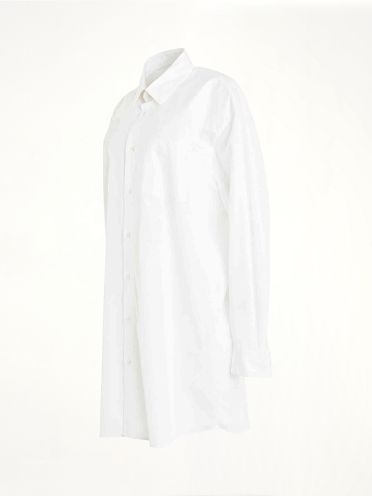 MAISON MARGIELA Long Sleeve Cotton Poplin Shirt (White)