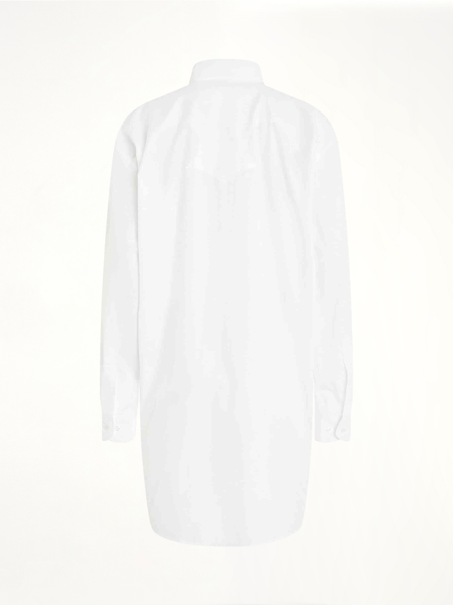 MAISON MARGIELA Long Sleeve Cotton Poplin Shirt (White)