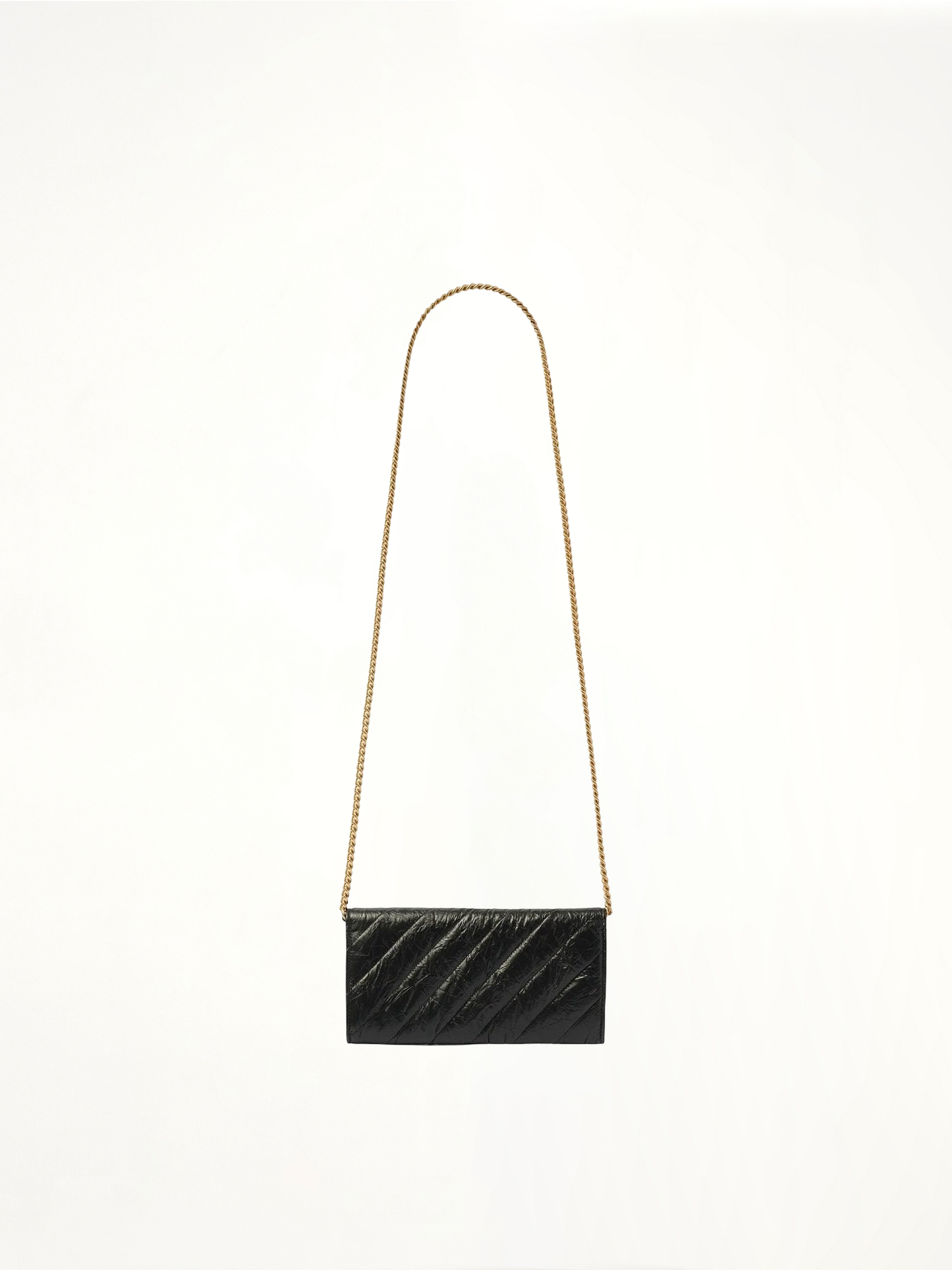 BALENCIAGA Crush Wallet on Chain (Black)