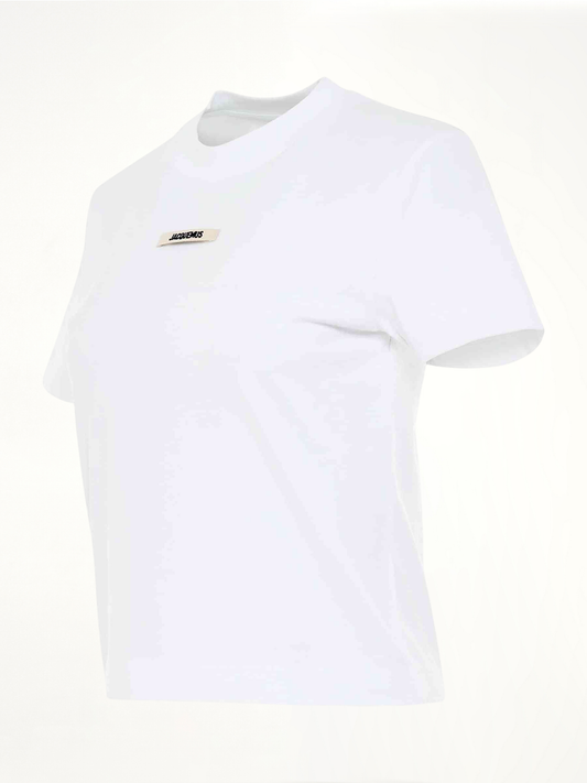 JACQUEMUS Gros Grain Logo T-Shirt (White)