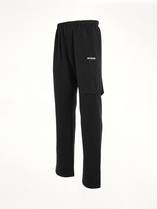 WE11DONE Back Logo Wide Jogger Pants (Black)