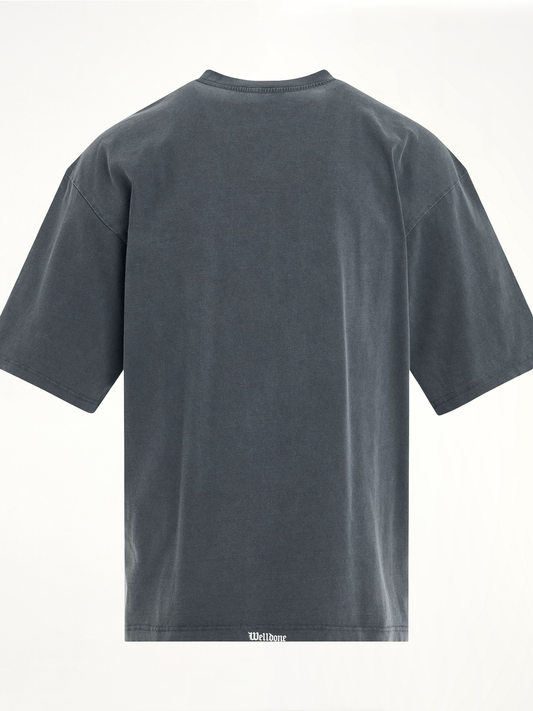 WE11DONE Vintage Horror Print T-Shirt (Navy)