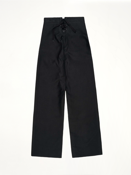 MAISON MARGIELA Satin Cotton Trouser (Black)