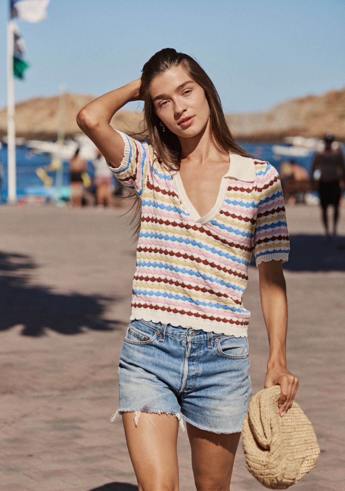 Auguste The Label Riva Knit Top (Print)