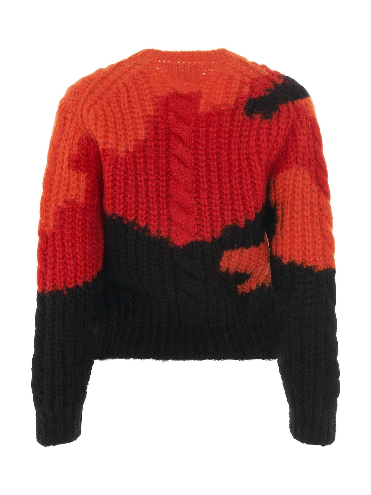 ALEXANDER MCQUEEN Mohair Crewneck Sweater (Orange)