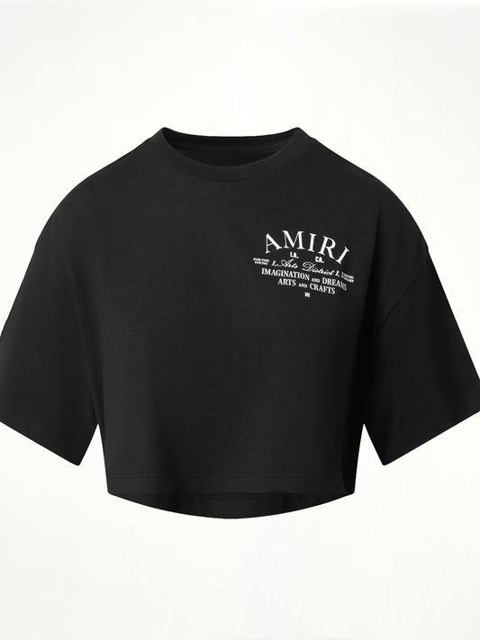 AMIRI Arts District Cropped T-Shirt (Black)