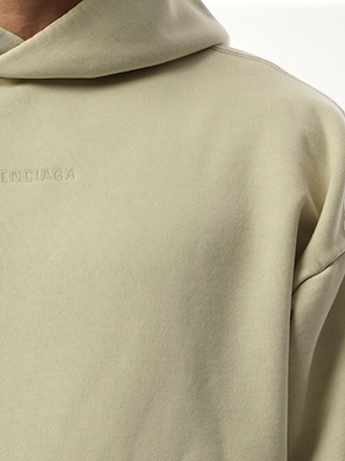BALENCIAGA Back Embroidered Medium Fit Hoodie (Grey)