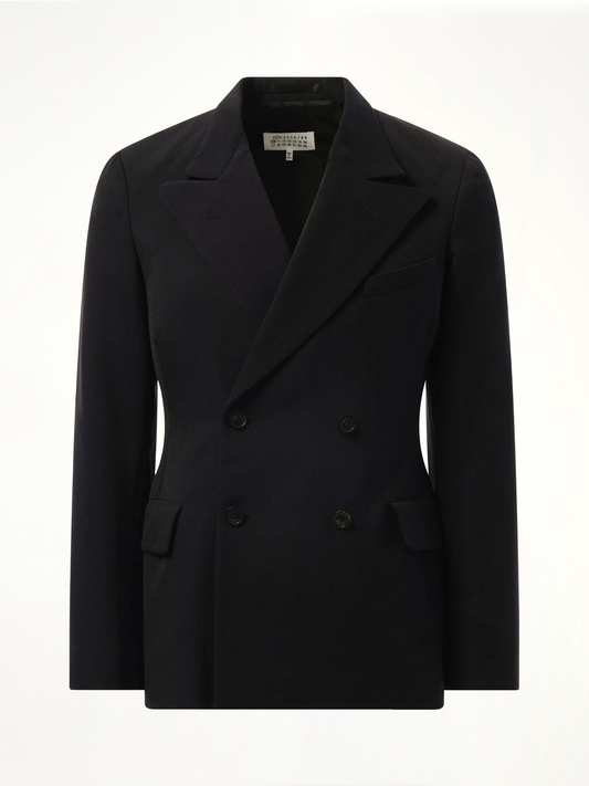 MAISON MARGIELA Wool Barathea Suit Jacket (Black)