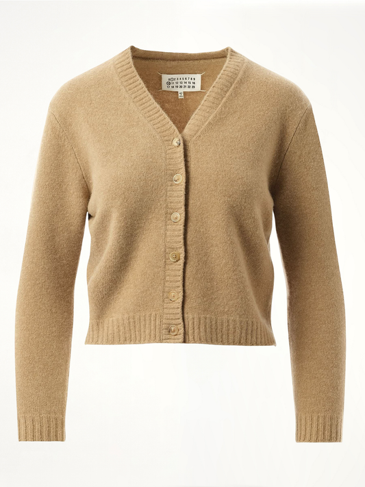 MAISON MARGIELA Lambswool Knit Cardigan (Beige)
