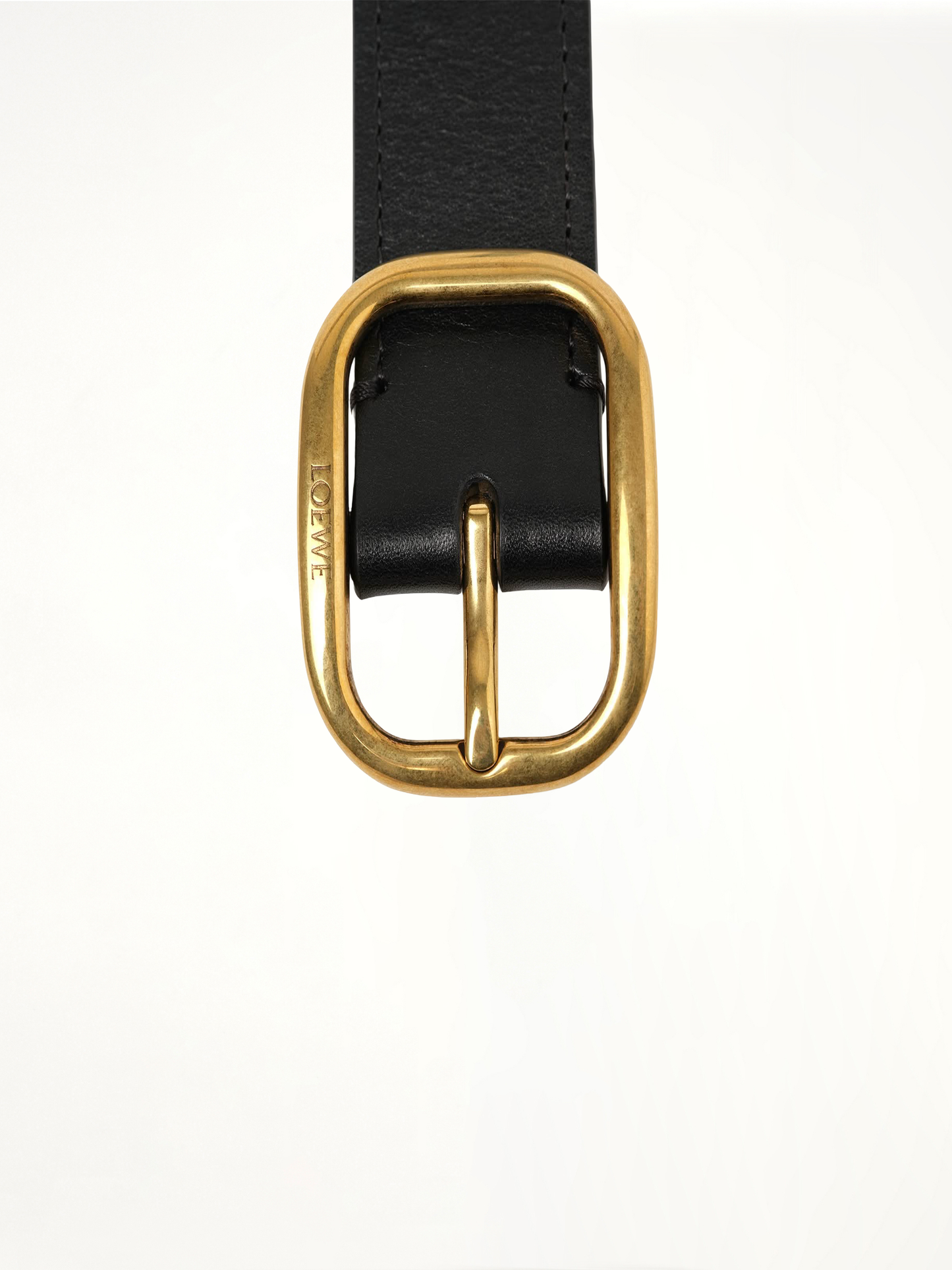 LOEWE Rounded Soft 3.5 Cm Belt (Black)