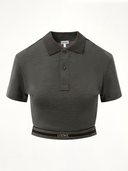 LOEWE Cropped Polo (Grey)