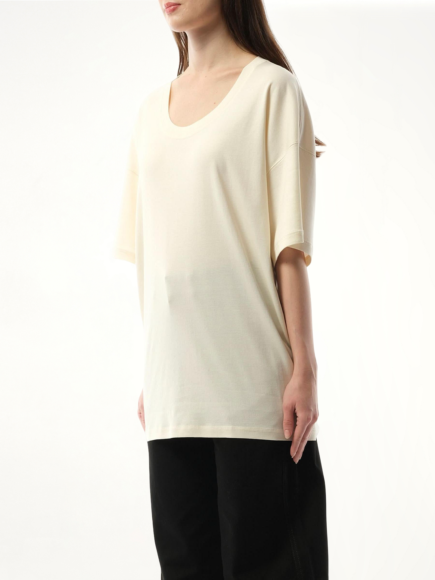LEMAIRE Rib T-Shirt (Cream)