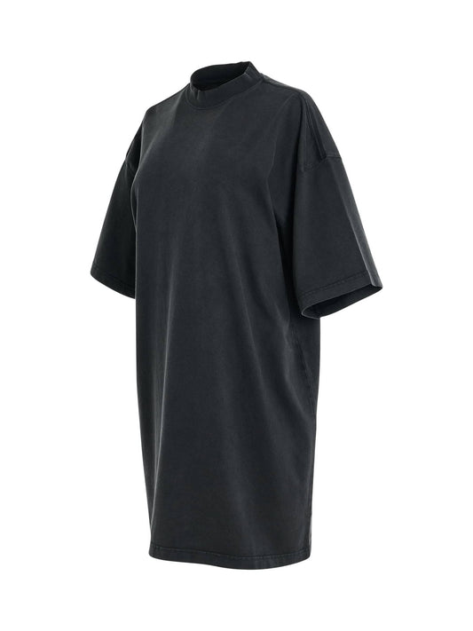 BALENCIAGA Hand Drawn Vintage T-Shirt Dress (Black)