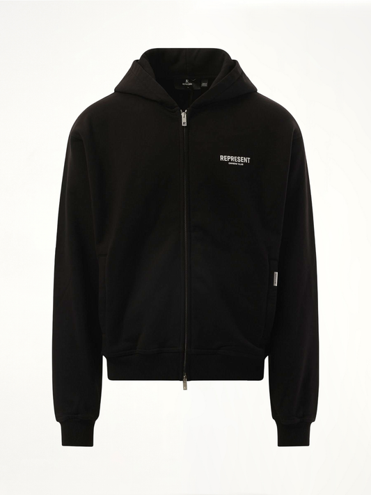 Represent Owners Club Zip Hoodie (Black)