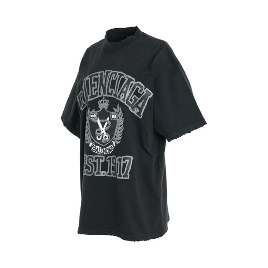 BALENCIAGA DIY College Vintage T-Shirt (Black)