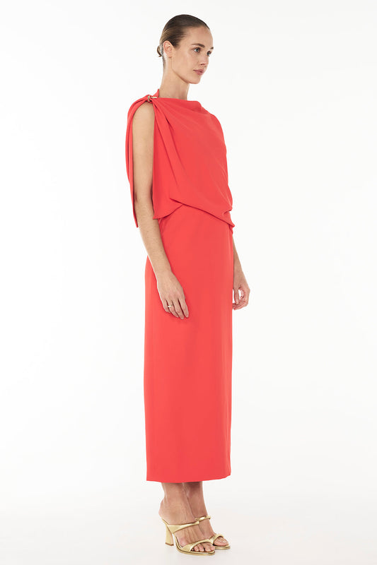 High Times Drape Dress (Poppy)