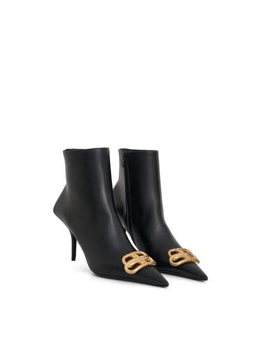 BALENCIAGA BB Knife 80mm Boots (Black Gold)