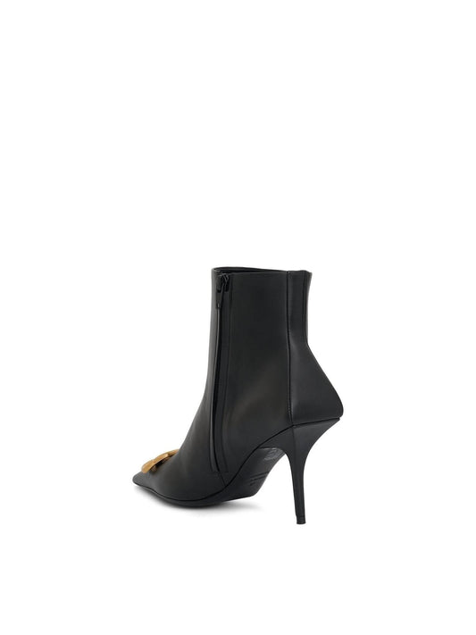 BALENCIAGA BB Knife 80mm Boots (Black Gold)