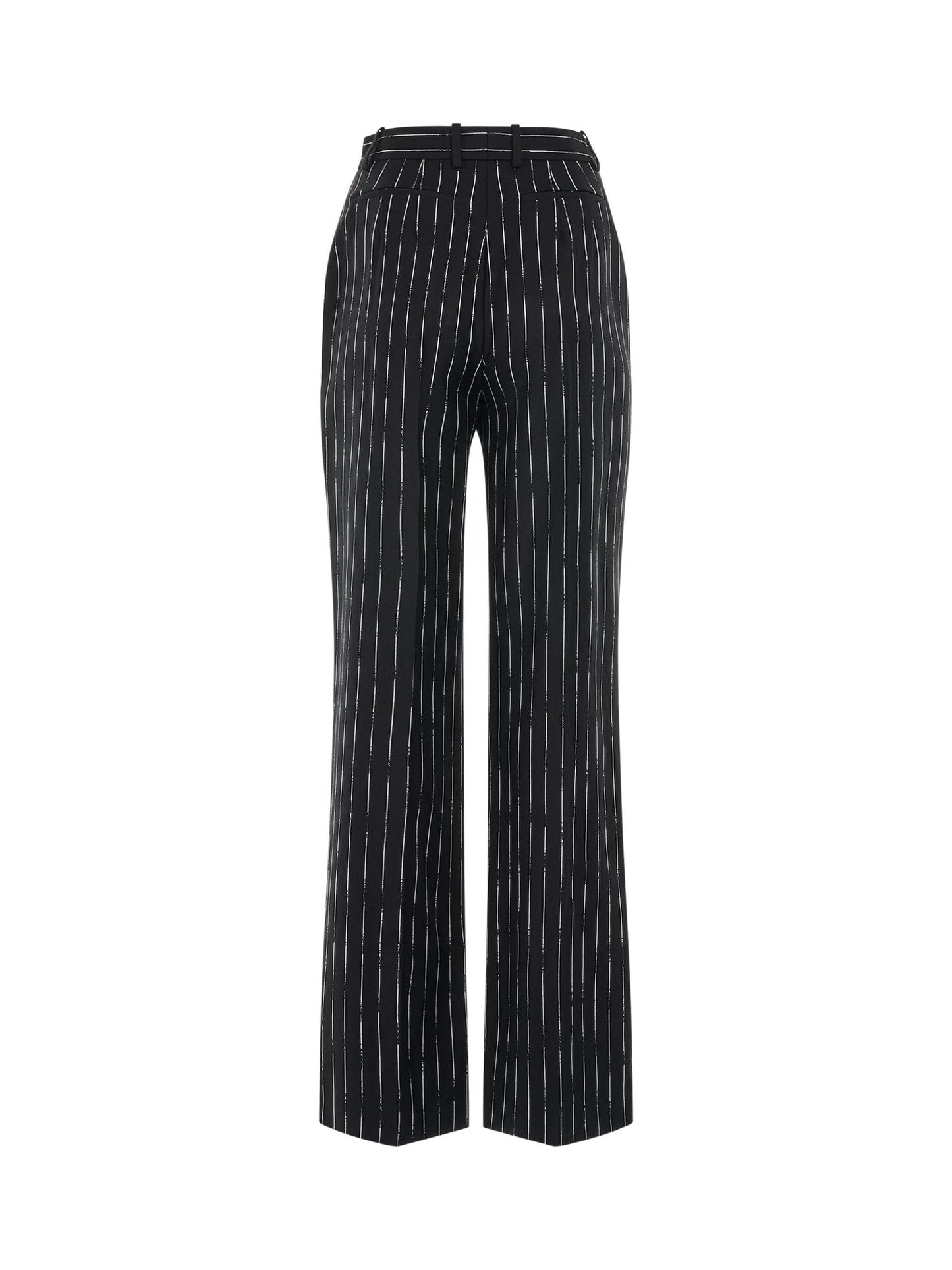 ALEXANDER MCQUEEN Certified Broken Stripe Wool Pants (Black)