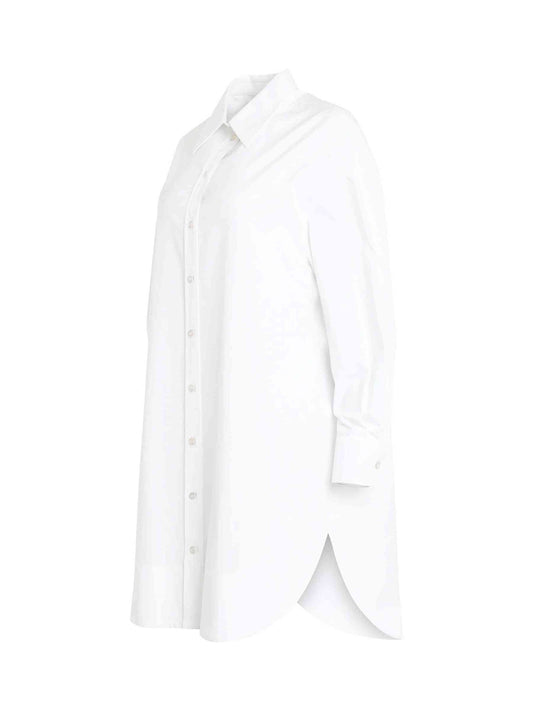ALEXANDER MCQUEEN Mini Shirt Dress (White)