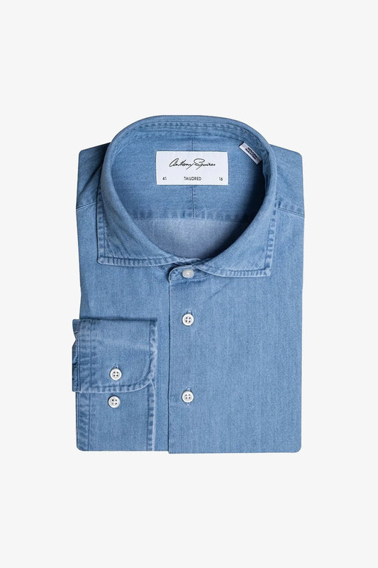 Anthony Squires Nigel Light Denim Shirt (Blue)
