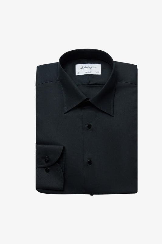 Anthony Squires Gus Formal Shirt Twill (Black)
