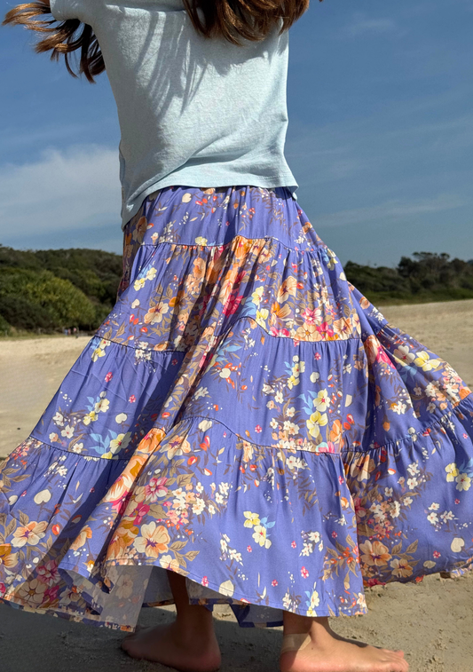 LITTLE AUGUSTE Little Miss Maxi Skirt (Purple)