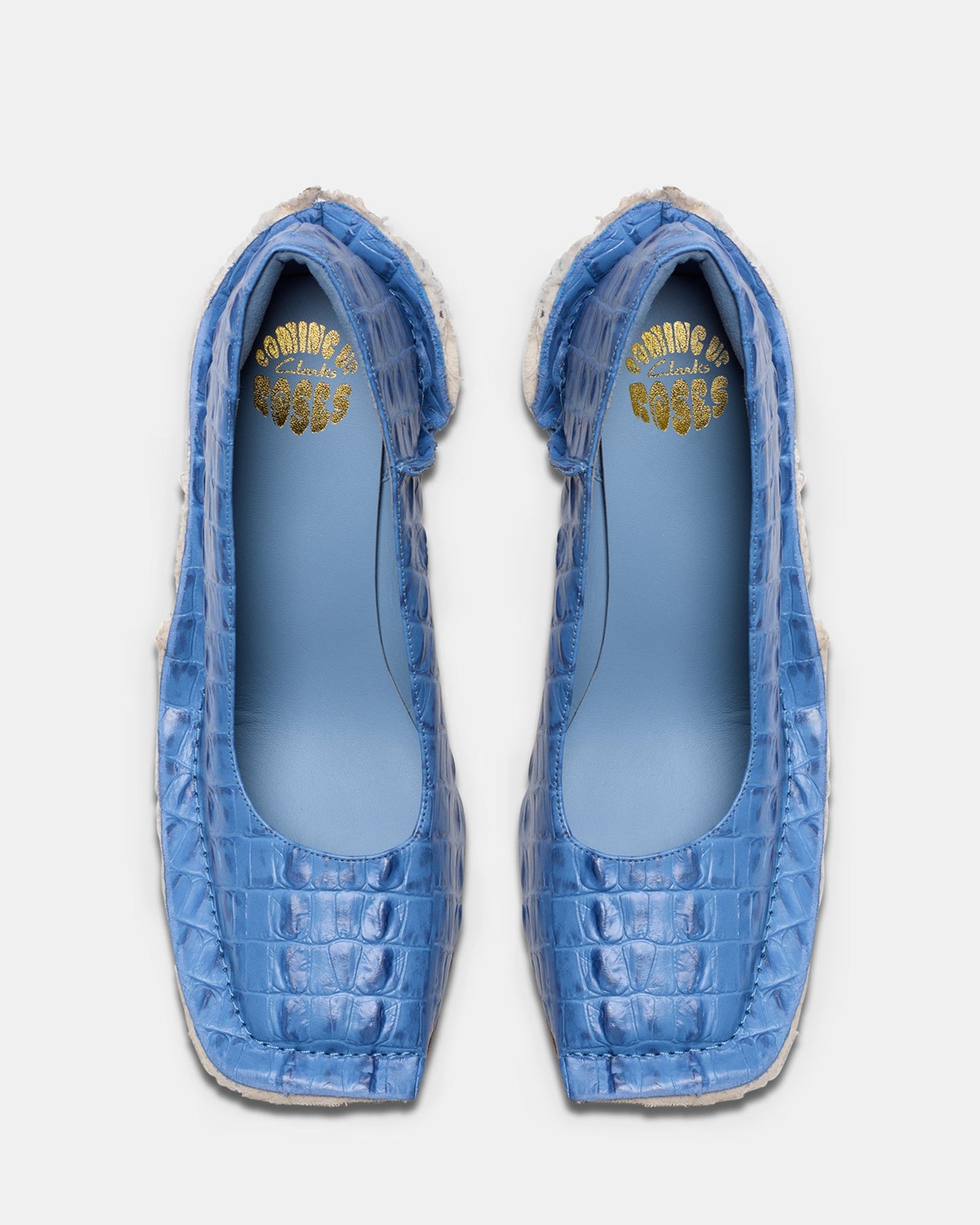 Cur Heel W Blue Leather