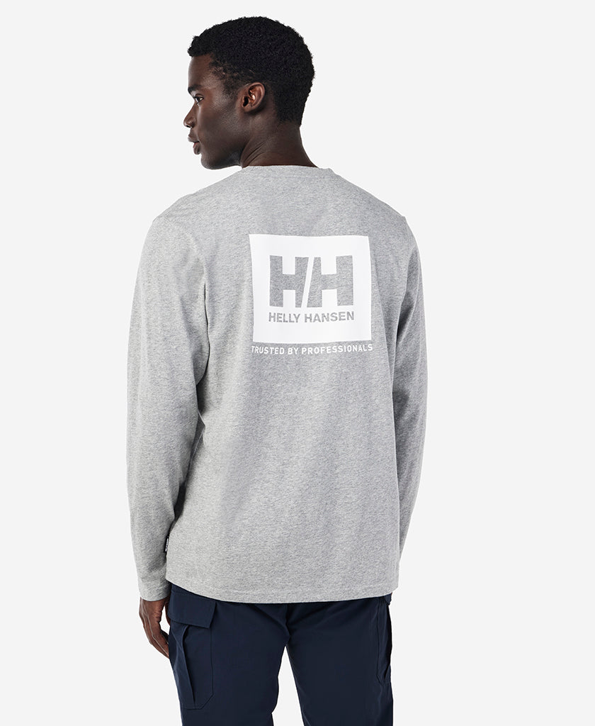 Helly Hansen BOX OUTLINE L/S T-SHIRT (Grey Melange)