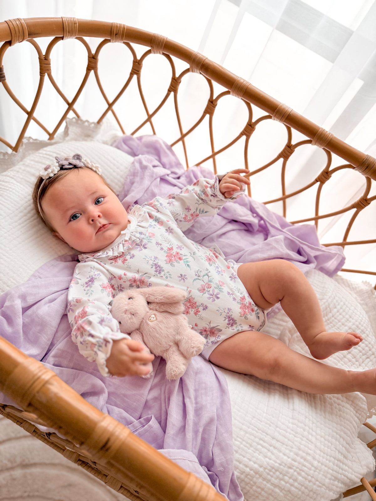 Pastel Bloom Ruffle Onesie
