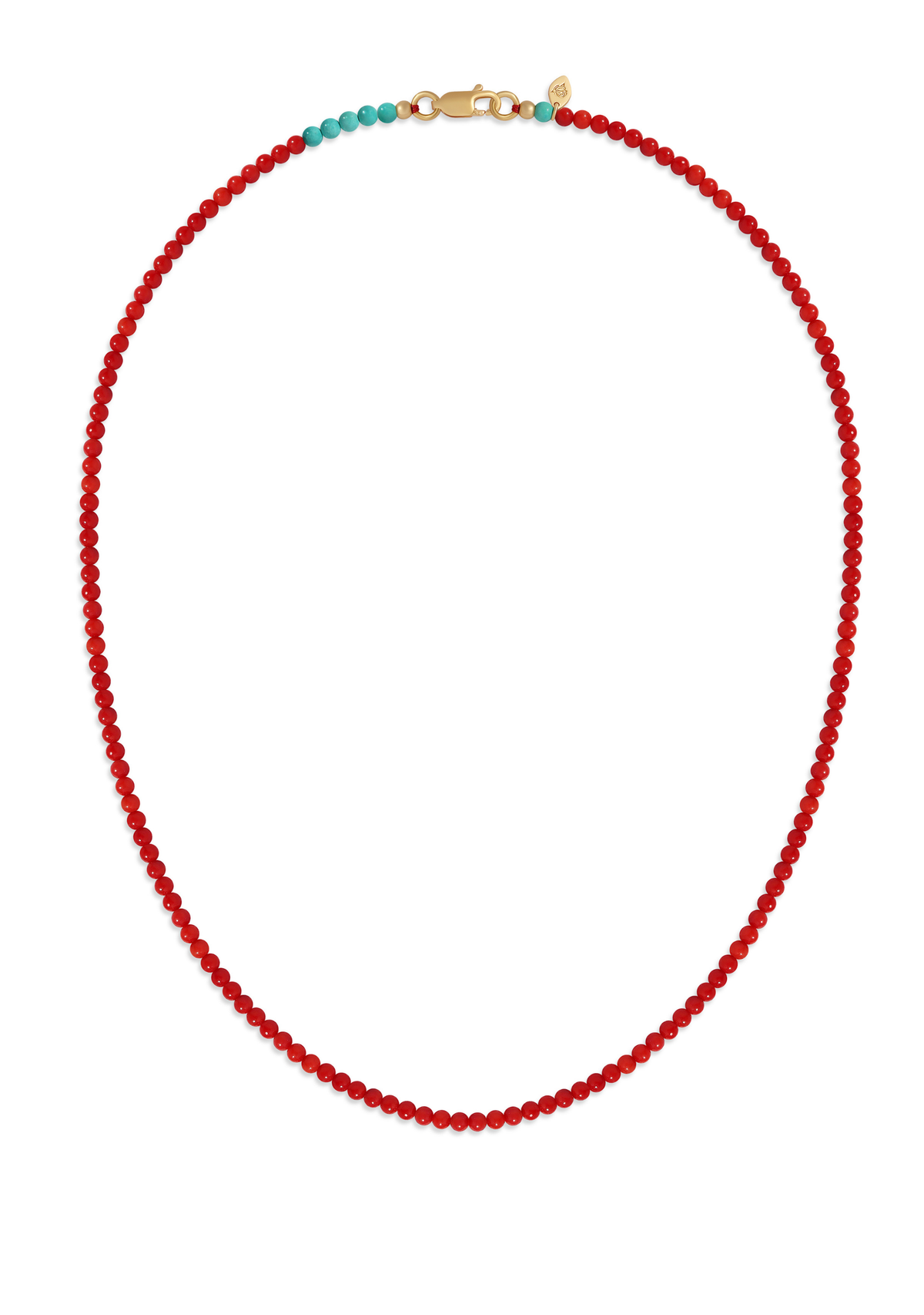 Auguste The Label Amulet Gemstone Necklace Red Coral (Print)