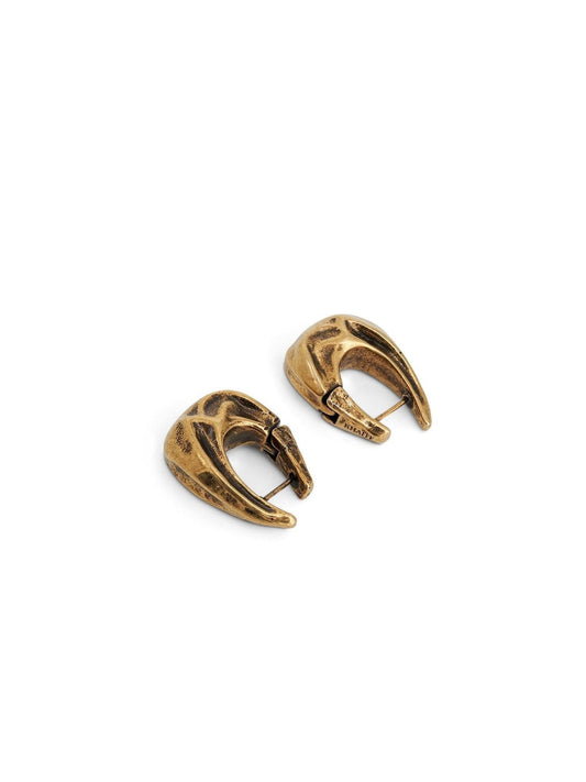 KHAITE Olivia Small Hoop Earrings (Antique Gold)