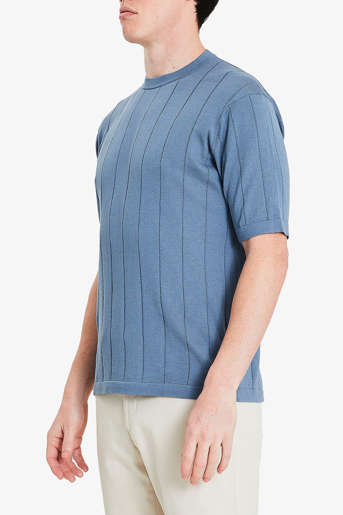 Anthony Squires Aviation Knitted Tee - Light (Blue)