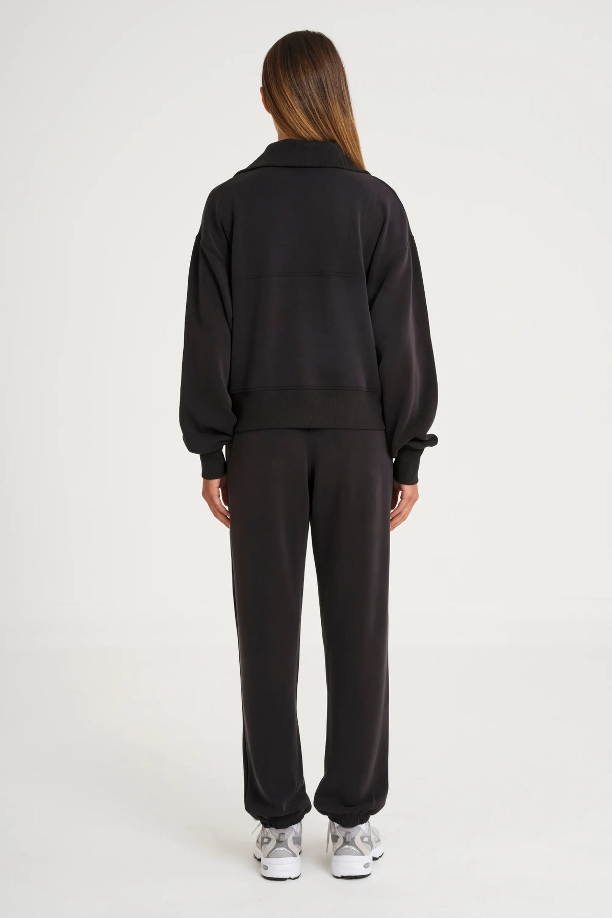 Soft Luxury Cuffed Track Pant (Black)