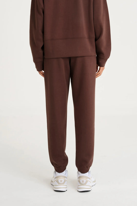 Soft Luxury Cuffed Track Pant (Espresso)