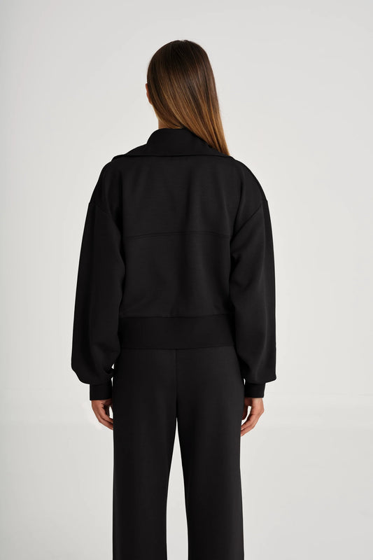 Soft Luxury 1/4 Zip Jumper (Black)