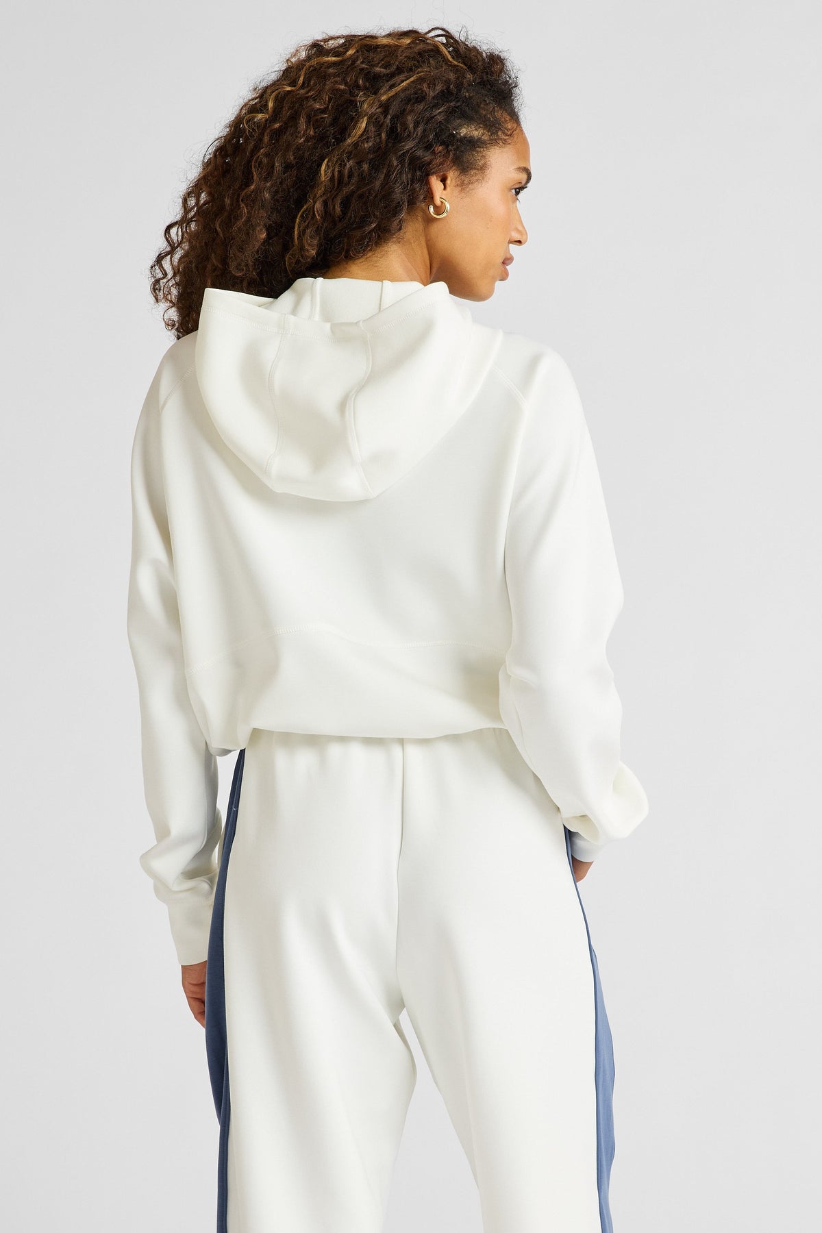Soft Essentials Cropped Hoodie (Chalk)