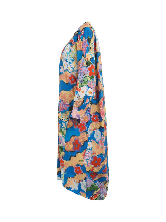 MARNI Printed Poplin Dress (Cobalt)