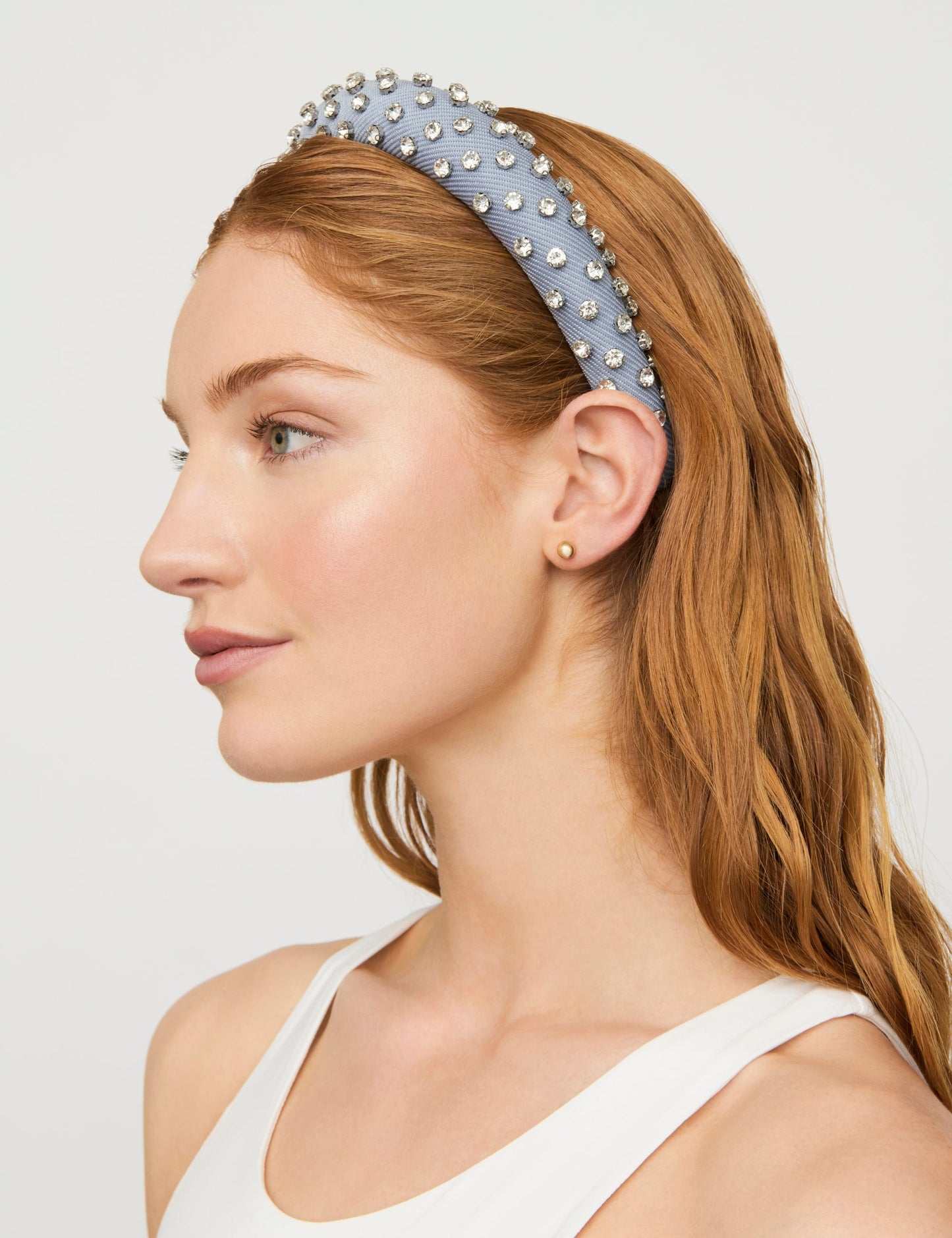 GROUP48 Pale Blue All Over Stone Padded Headband (Print)