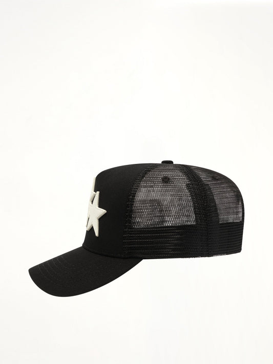 AMIRI 3 Star Trucker Hat (Black)