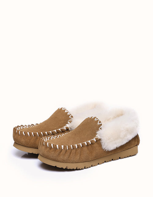 AUSTRALIAN SHEPHERD® Mens Popo Moccasins Big (Chestnut)