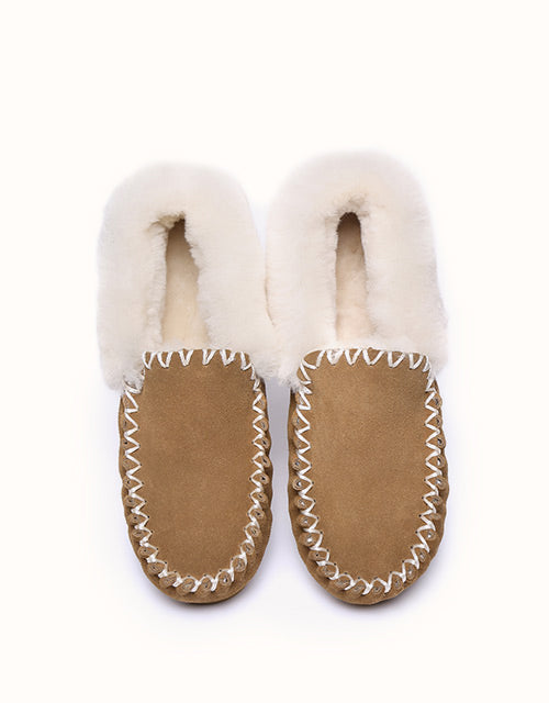 AUSTRALIAN SHEPHERD® Mens Popo Moccasins Big (Chestnut)