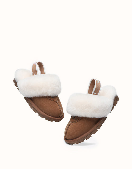 AUSTRALIAN SHEPHERD® Kids Waffle Plus Slippers (Chestnut)